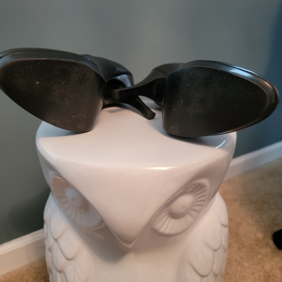 Alfani Black Leather Platform Heels - Picture 4 of 6